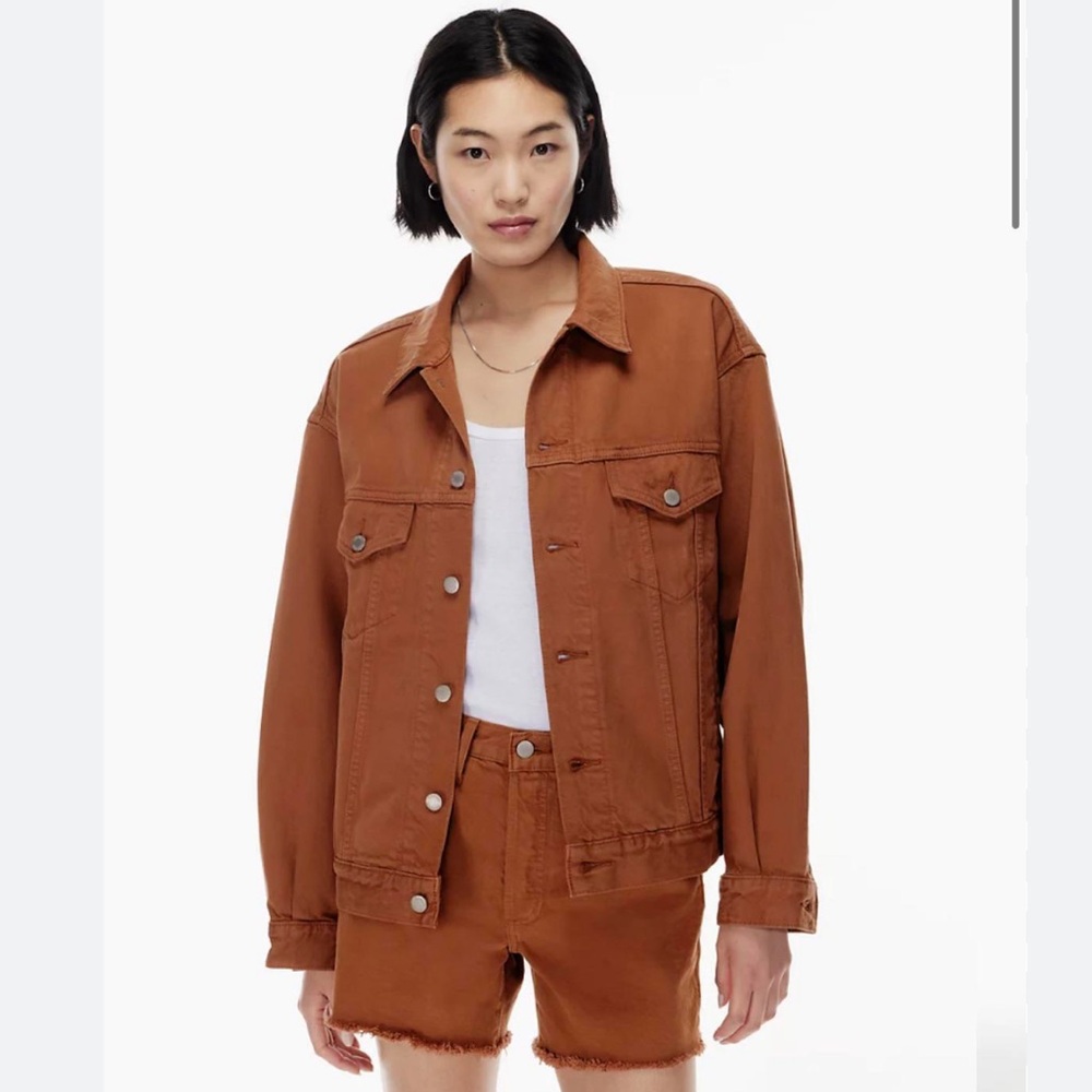 DENIM FORUM brown Ali oversized jean jacket